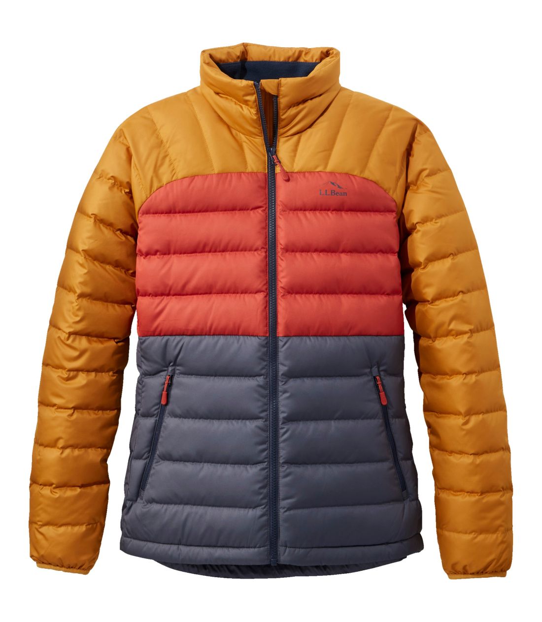 �r�[���Y�E�_�E���E�W���P�b�g�A�J���[�u���b�N�^Women's Bean's Down Jacket, Colorblock