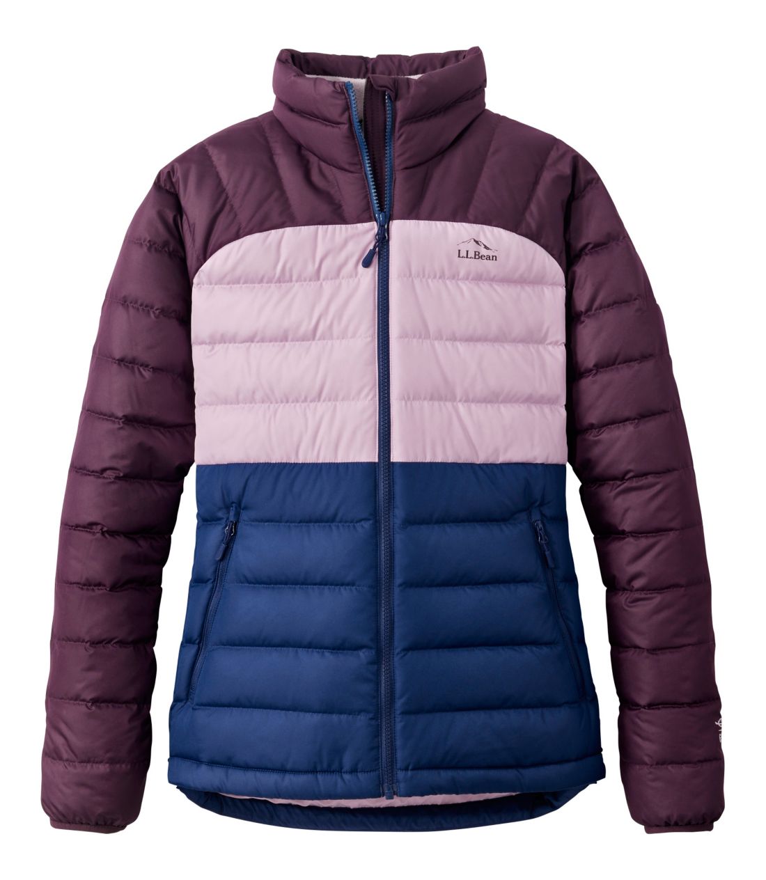 �r�[���Y�E�_�E���E�W���P�b�g�A�J���[�u���b�N�^Women's Bean's Down Jacket, Colorblock