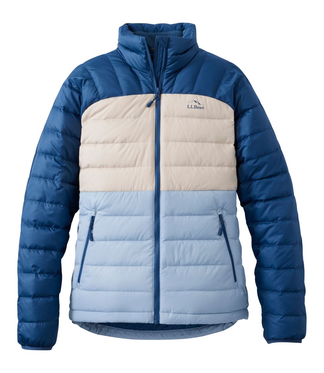 �r�[���Y�E�_�E���E�W���P�b�g�A�J���[�u���b�N�^Women's Bean's Down Jacket, Colorblock
