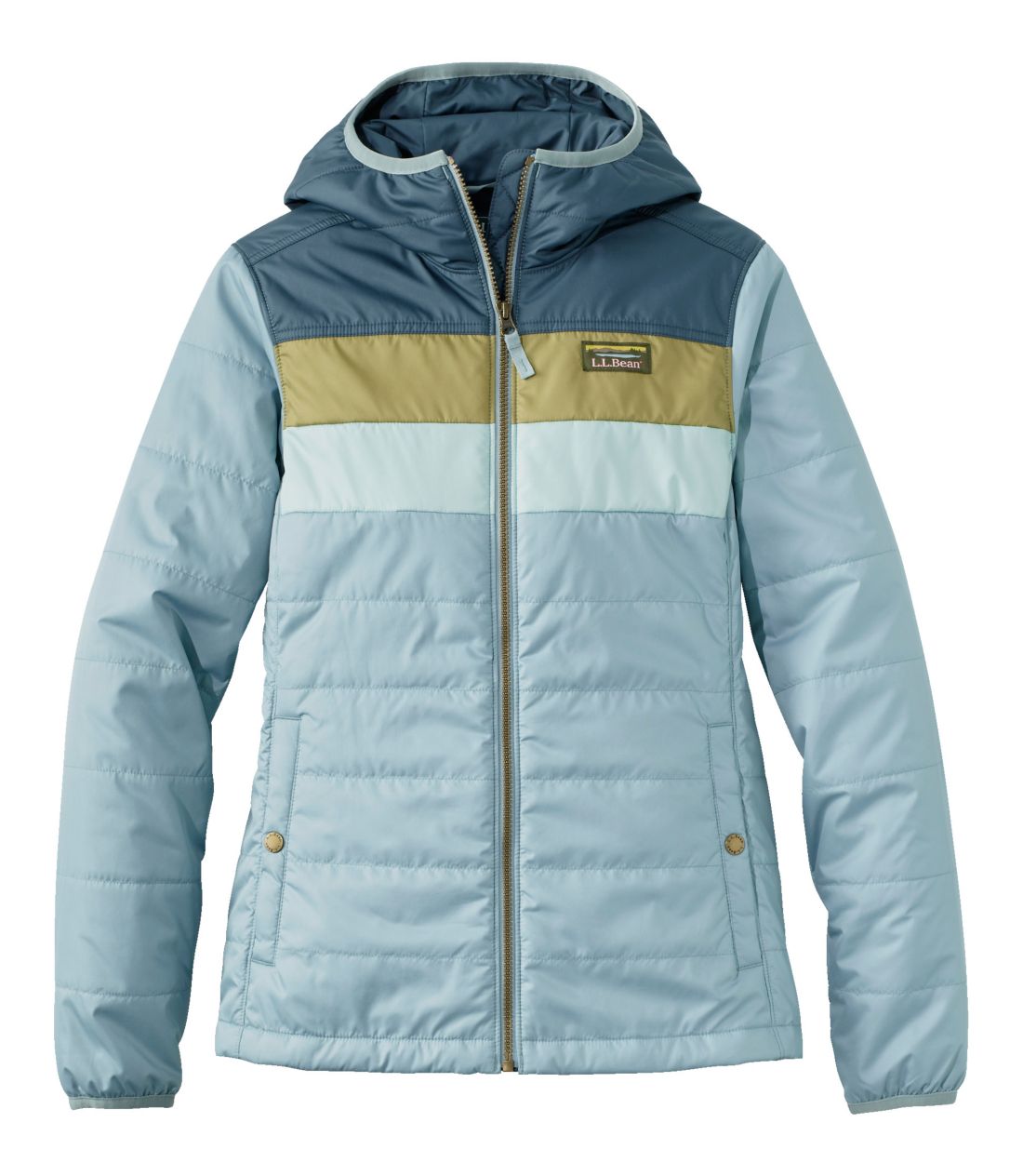 �}�E���e���E�N���V�b�N�E�p�t�@�[�E�t�[�h�E�W���P�b�g�A�J���[�u���b�N�^Women's Mountain Classic Puffer Hooded Jacket, Colorblock