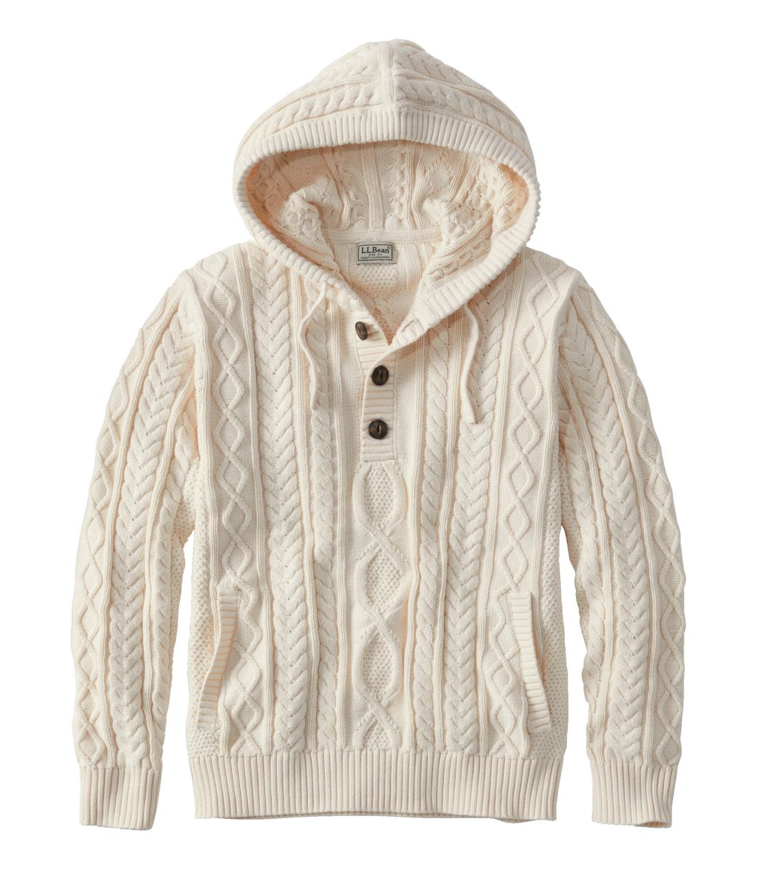 r[YEwe[WE\tgERbgEtBbV[}EZ[^[Aw[Et[fB^Men's Bean's Heritage Soft Cotton Fisherman Sweater, Henley Hoodie