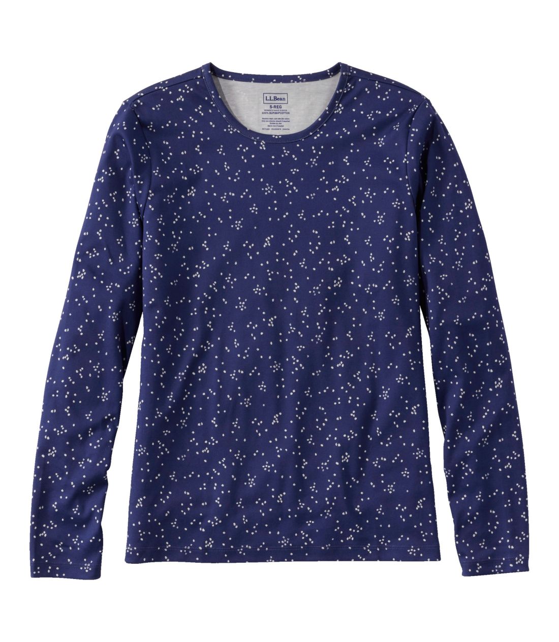 �s�}�E�R�b�g���E�e�B�A�����@�N���[�l�b�N�@�v�����g�^Women's Pima Cotton Tee, Long-Sleeve Crewneck Print