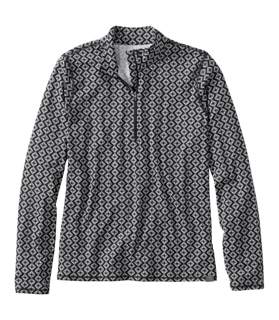 TX}[g UPF 50+ TEVcANH[^[Wbv@vg^Women's SunSmart UPF 50+ Sun Shirt, Quarter-Zip Print