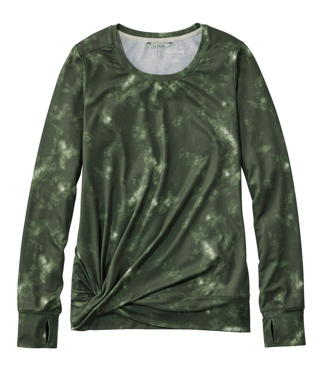 �x���`���[�\�t�g�E�c�C�X�g�t�����g�E�g�b�v�A�����@�v�����g�^Women's VentureSoft Twist-Front Top, Long-Sleeve Print