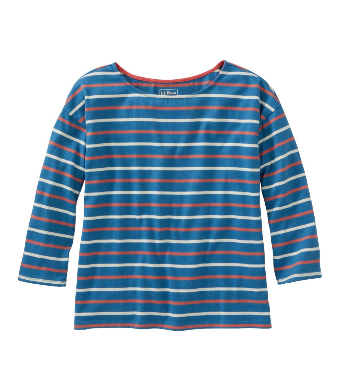 �w���e�[�W�E�}���i�[�E�g�b�v�A�{�[�g�l�b�N�@7���䑳�@�X�g���C�v�^Women's Heritage Mariner Top, Boatneck Three-Quarter-Sleeve Stripe