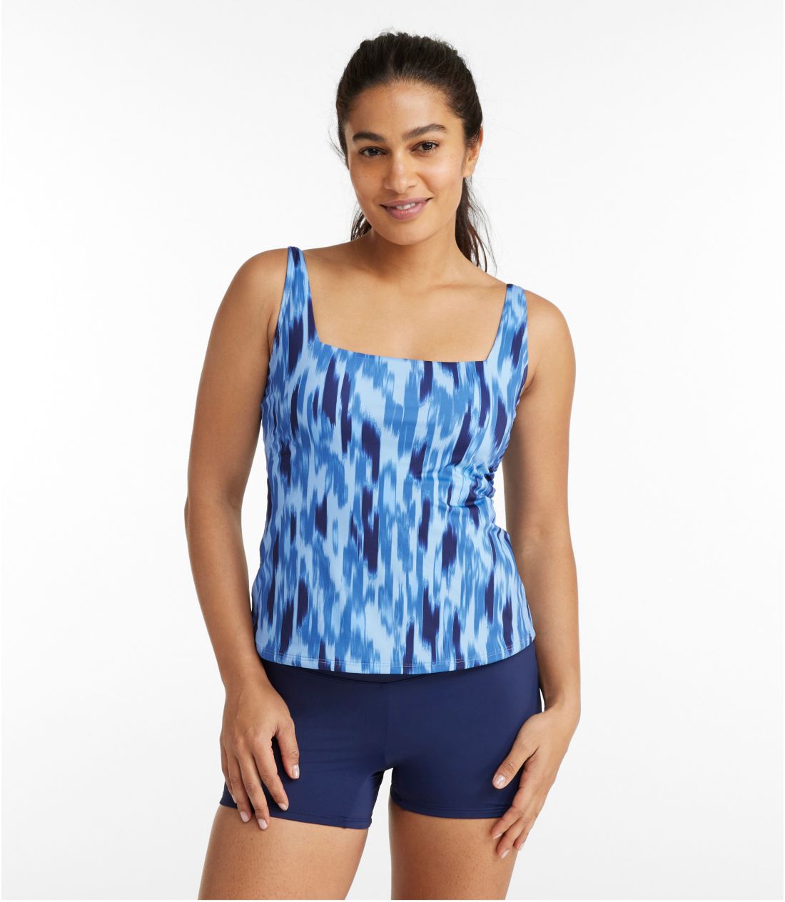 j[EJgEXCEGAAXNGAlbNE^L[jEgbv@vg^Women's New Currents Swimwear, Squareneck Tankini Top Print