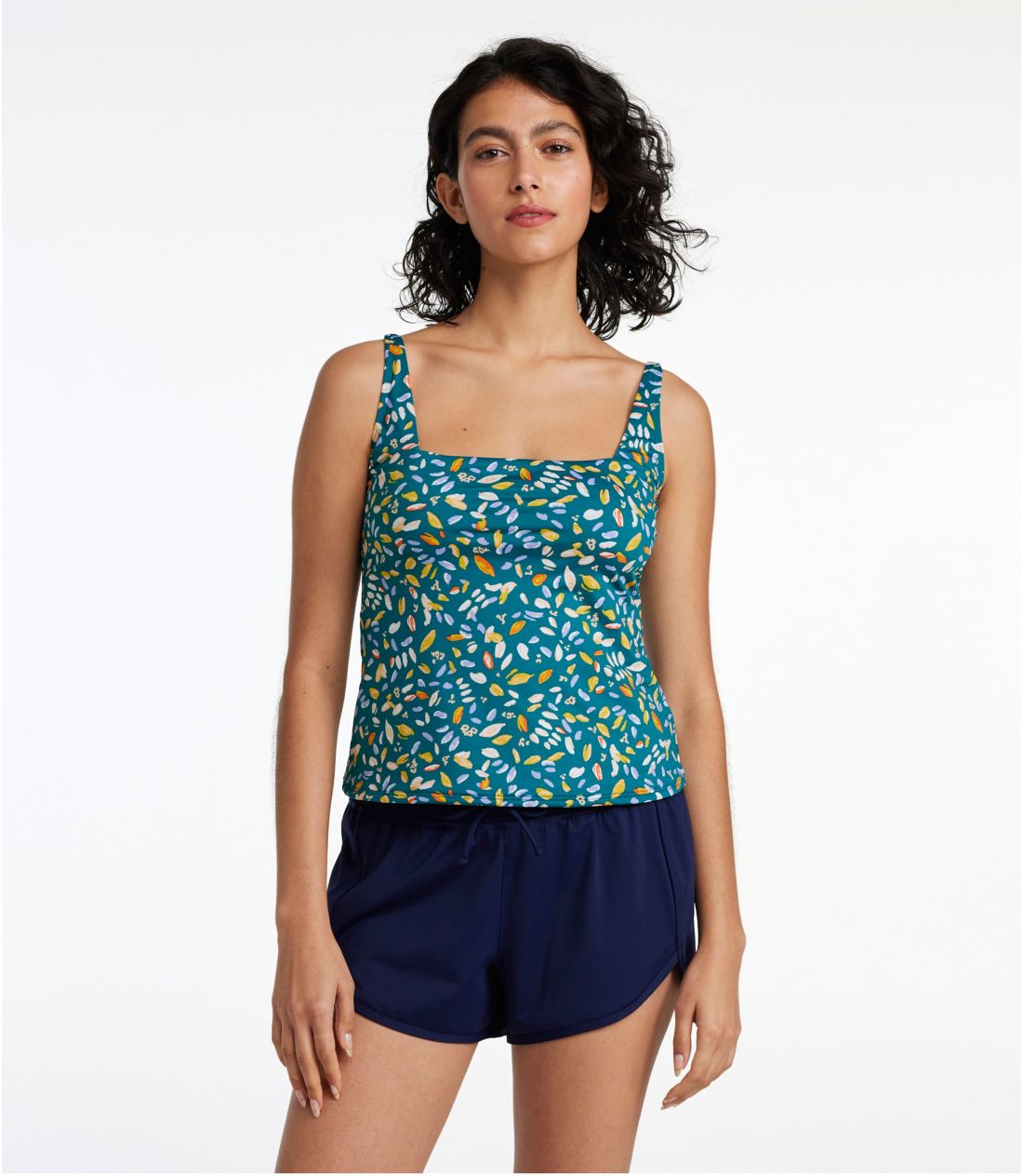 j[EJgEXCEGAAXNGAlbNE^L[jEgbv@vg^Women's New Currents Swimwear, Squareneck Tankini Top Print