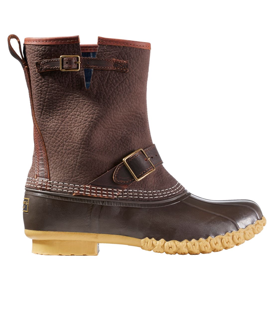 r[Eu[cA10C`@GWjAEobN@tlCh^Men's Bean Boots, 10g Engineer Buckle Flannel-Lined