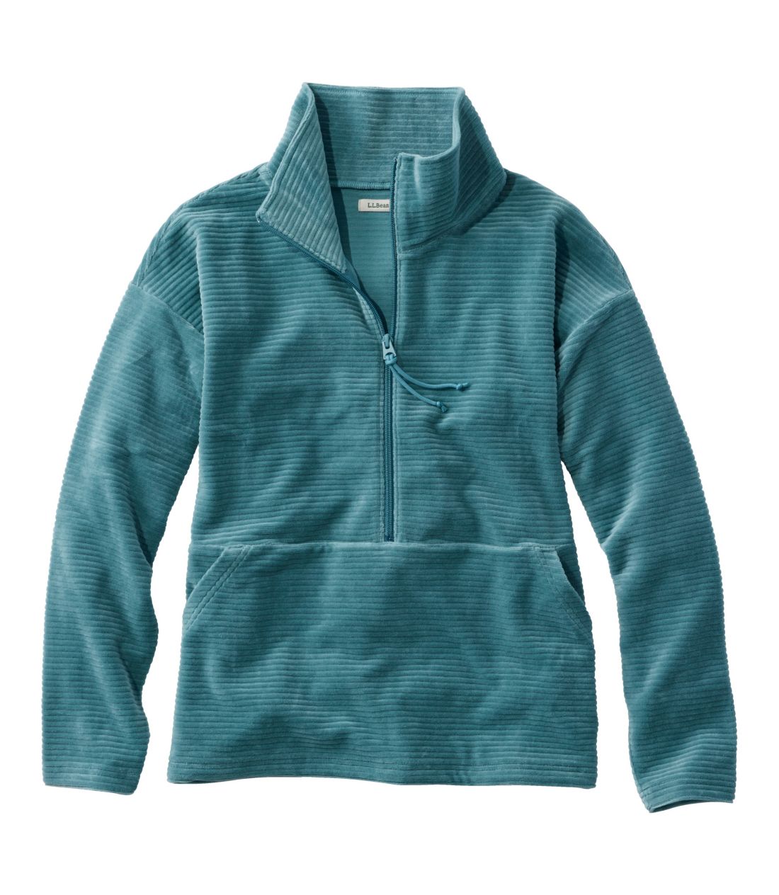 �\�t�g�E�X�g���b�`�E�R�[�f�����C�E�v���I�[�o�[�A�n�[�t�W�b�v�^Women's Soft Stretch Corduroy Pullover, Half-Zip