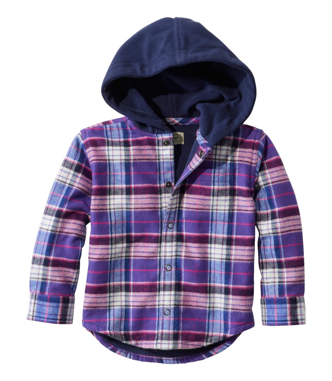 cEt[XChEtlEVcAt[fB^Toddlers' Fleece-Lined Flannel Shirt, Hooded