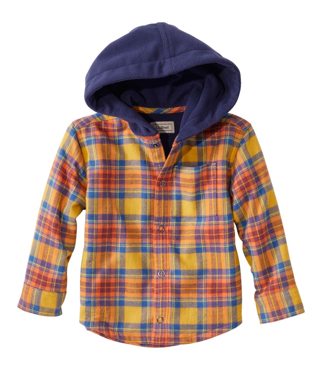 cEt[XChEtlEVcAt[fB^Toddlers' Fleece-Lined Flannel Shirt, Hooded