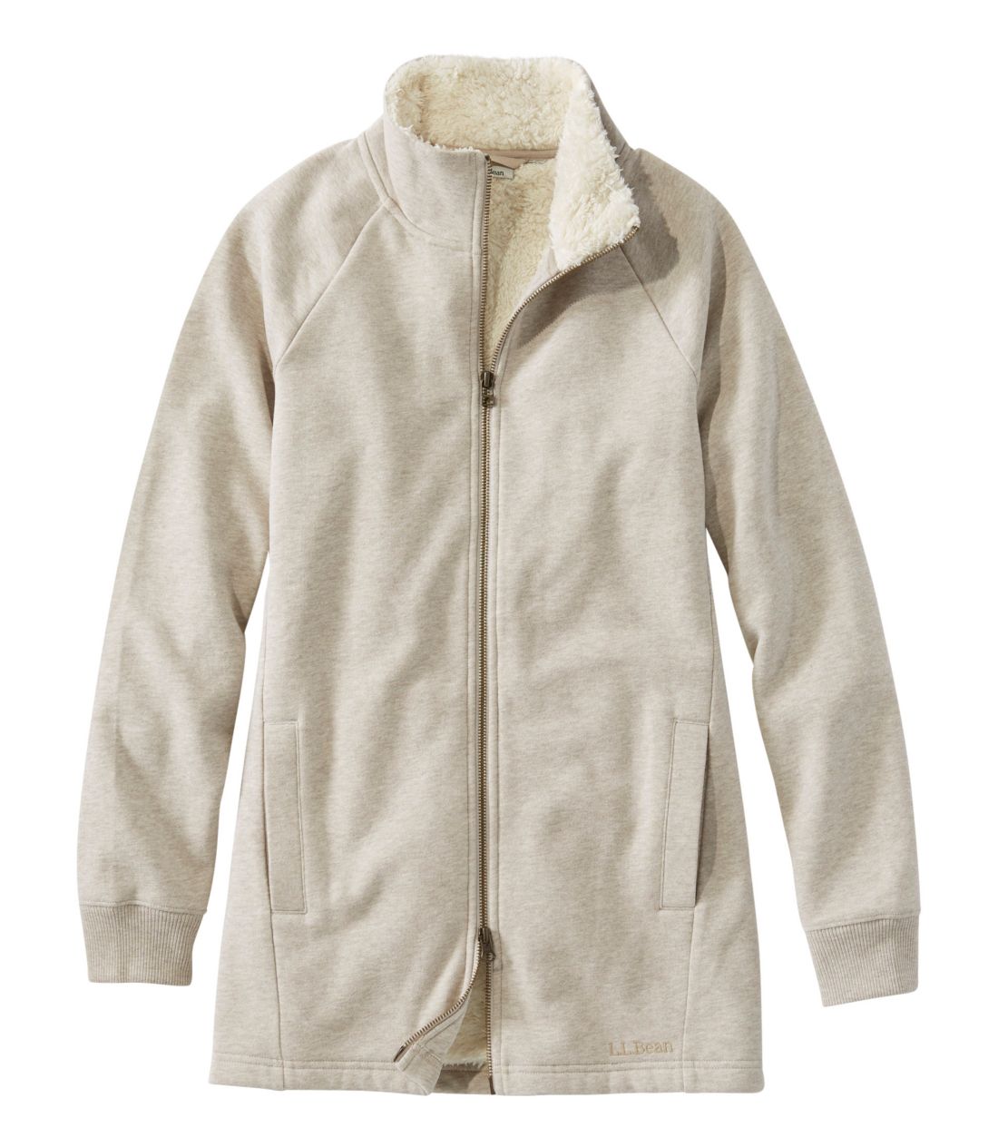 �G���E�G���E�r�[�� 1912 �X�E�F�b�g�V���c�A�V�F���p���C���h�E�t���W�b�v�E�`���j�b�N�^Women's L.L.Bean 1912 Sweatshirt, Sherpa-Lined Full-Zip Tunic