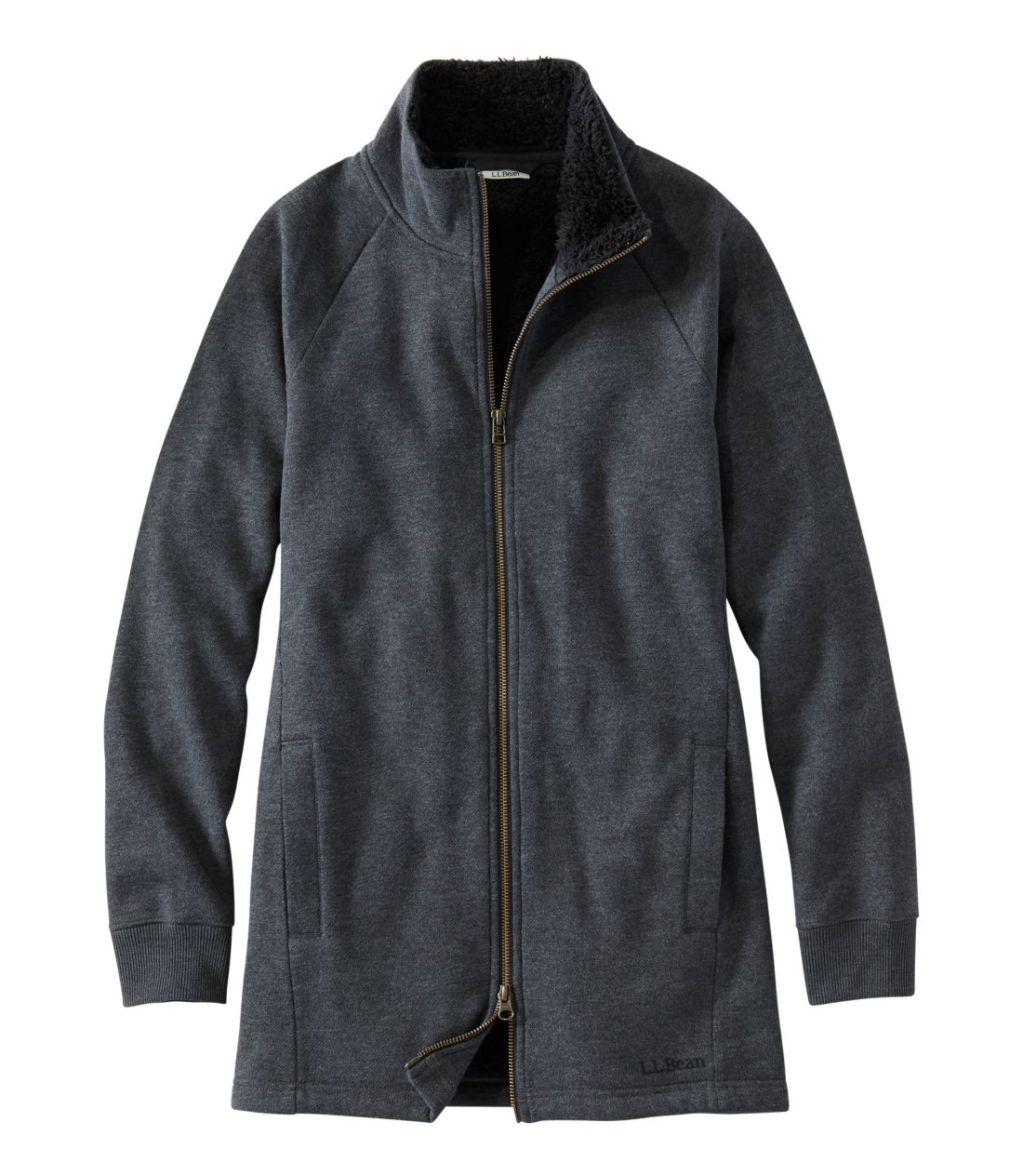 �G���E�G���E�r�[�� 1912 �X�E�F�b�g�V���c�A�V�F���p���C���h�E�t���W�b�v�E�`���j�b�N�^Women's L.L.Bean 1912 Sweatshirt, Sherpa-Lined Full-Zip Tunic