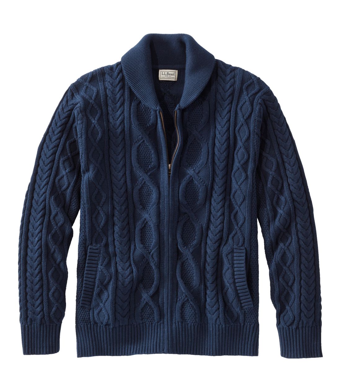 r[YEwe[WE\tgERbgEtBbV[}EZ[^[AtWbv^Men's Bean's Heritage Soft Cotton Fisherman Sweater, Full-Zip