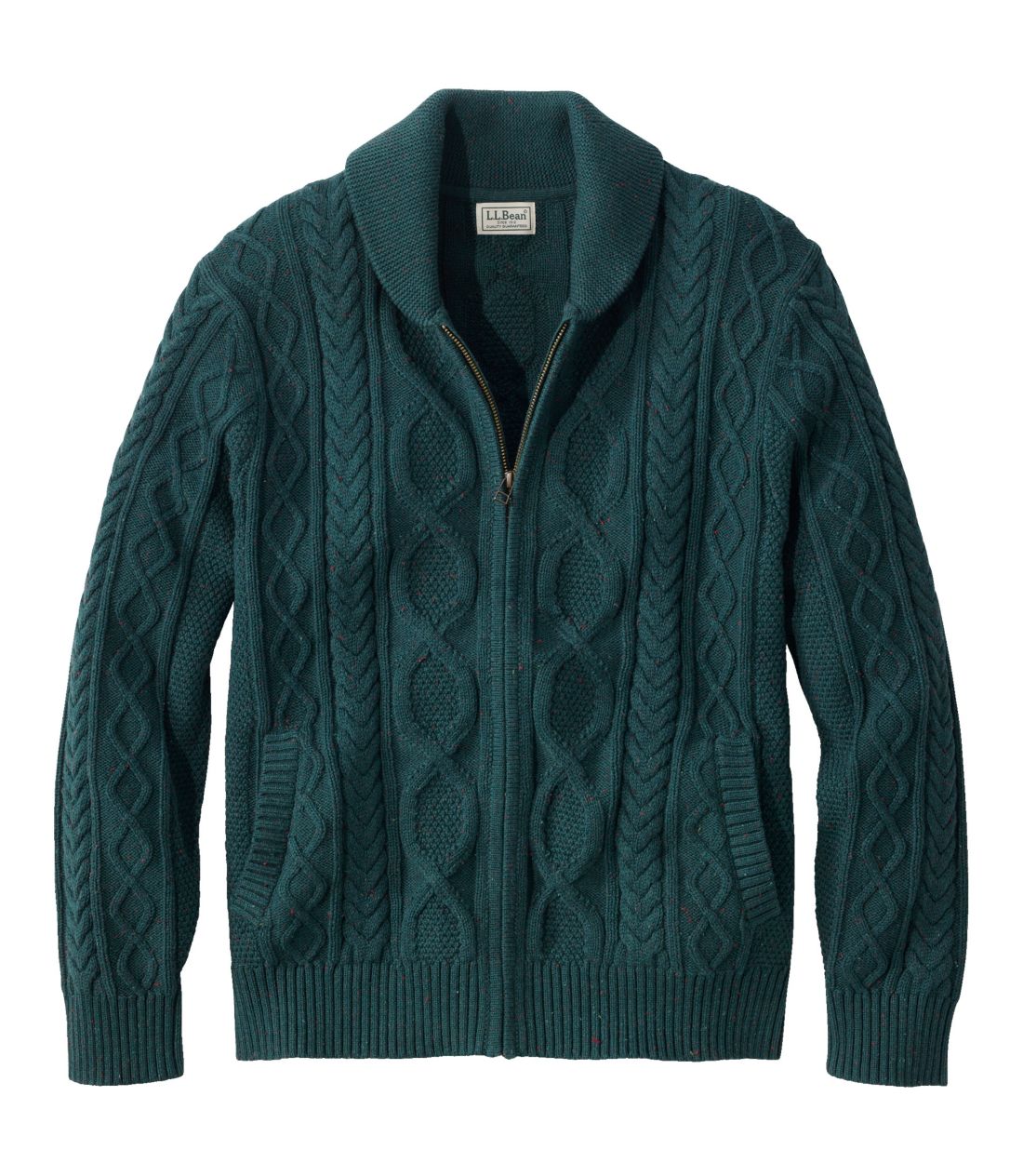 r[YEwe[WE\tgERbgEtBbV[}EZ[^[AtWbv^Men's Bean's Heritage Soft Cotton Fisherman Sweater, Full-Zip
