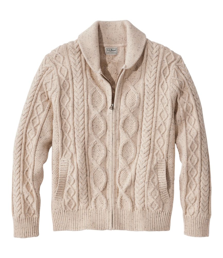 r[YEwe[WE\tgERbgEtBbV[}EZ[^[AtWbv^Men's Bean's Heritage Soft Cotton Fisherman Sweater, Full-Zip