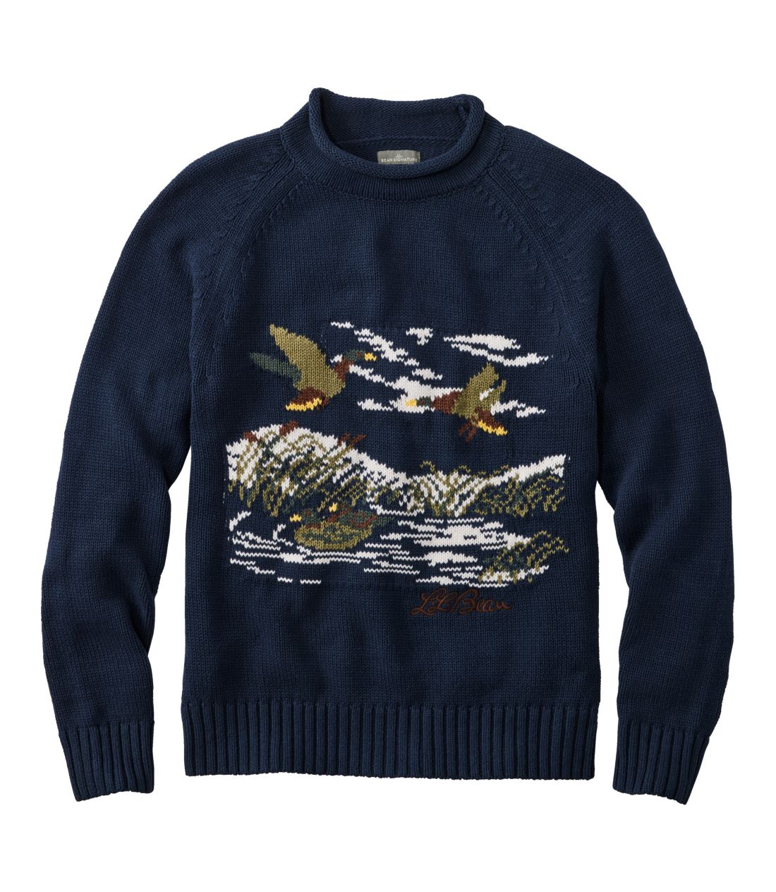 VOl`[EI[KjbNERbgE[lbNEZ[^[AtFAAC^Men's Signature Organic Cotton Rollneck Sweater, Fair Isle