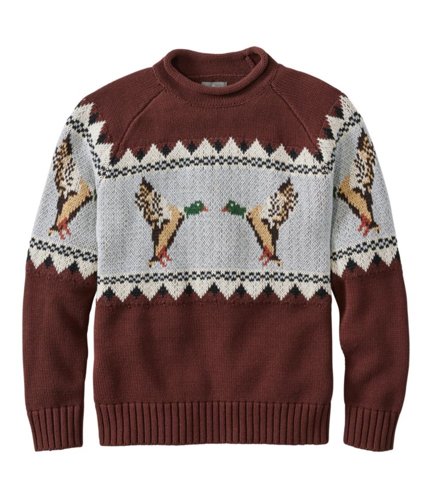 VOl`[EI[KjbNERbgE[lbNEZ[^[AtFAAC^Men's Signature Organic Cotton Rollneck Sweater, Fair Isle