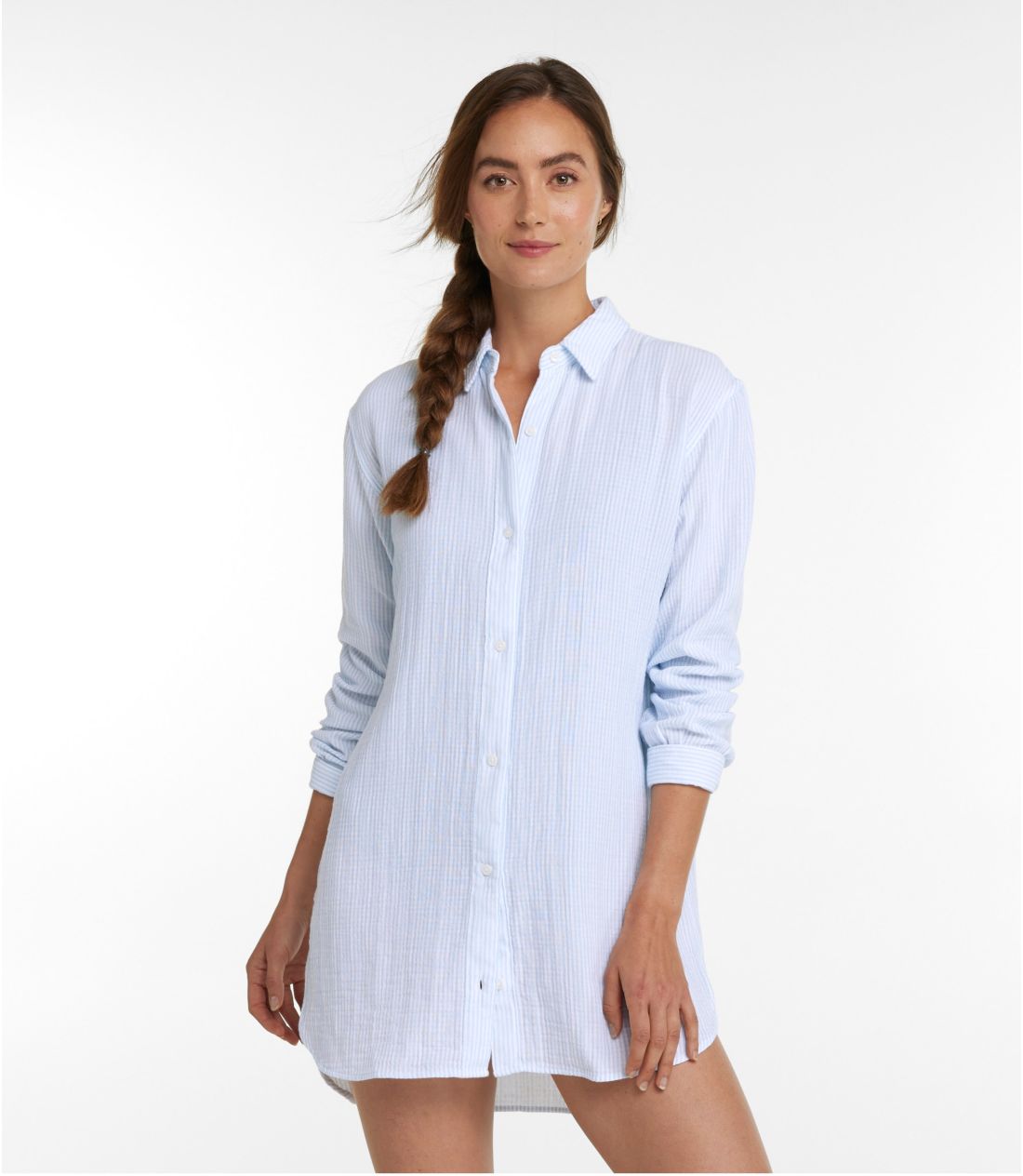 �N���E�h�E�K�[�[�E�J�o�[�A�b�v�E�V���c�A�v�����g�^Women's Cloud Gauze Cover-Up Shirt, Print