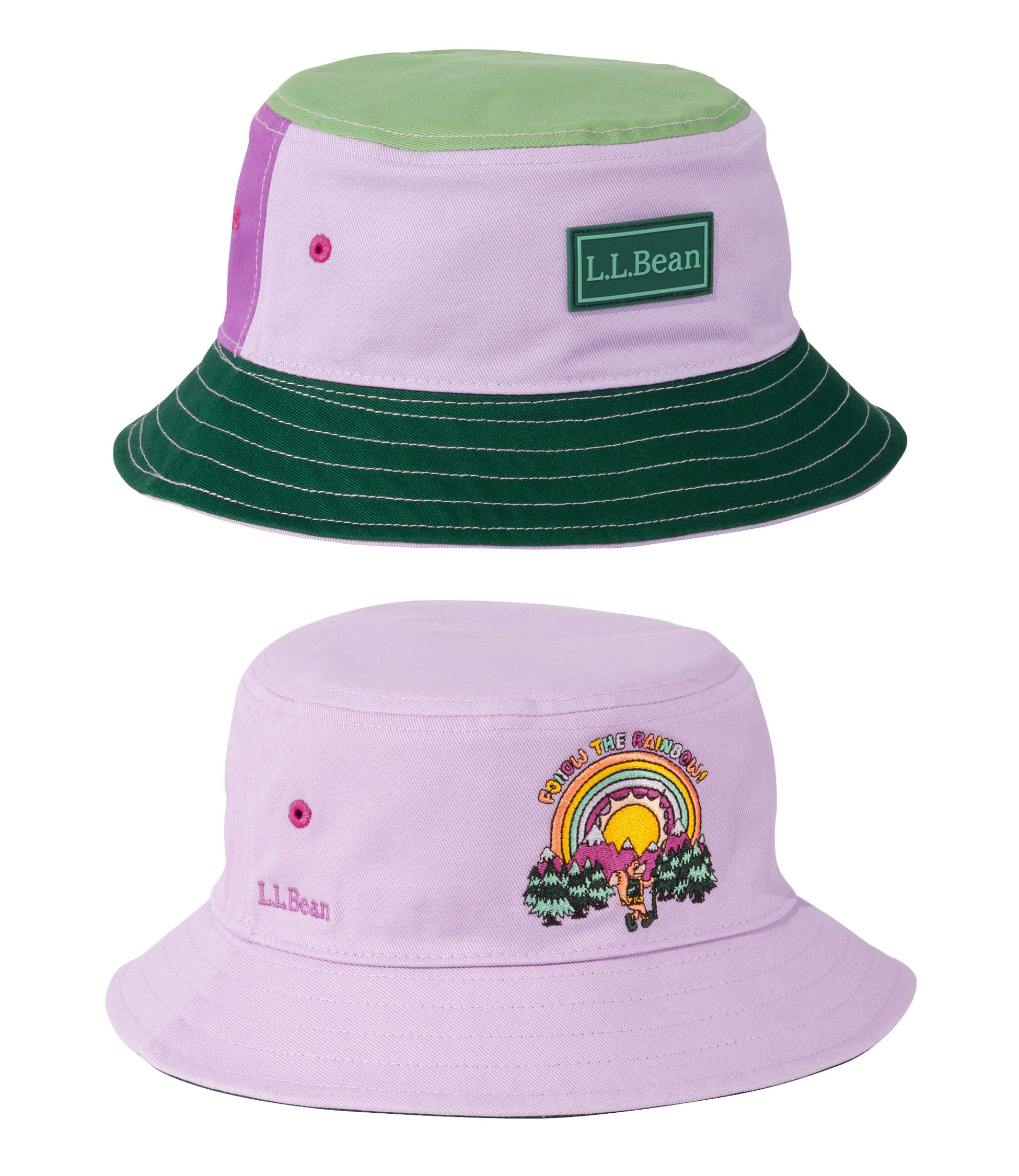 LbYEr[YEo[VuERbgEoPbgEnbg^Kids' Bean's Reversible Cotton Bucket Hat