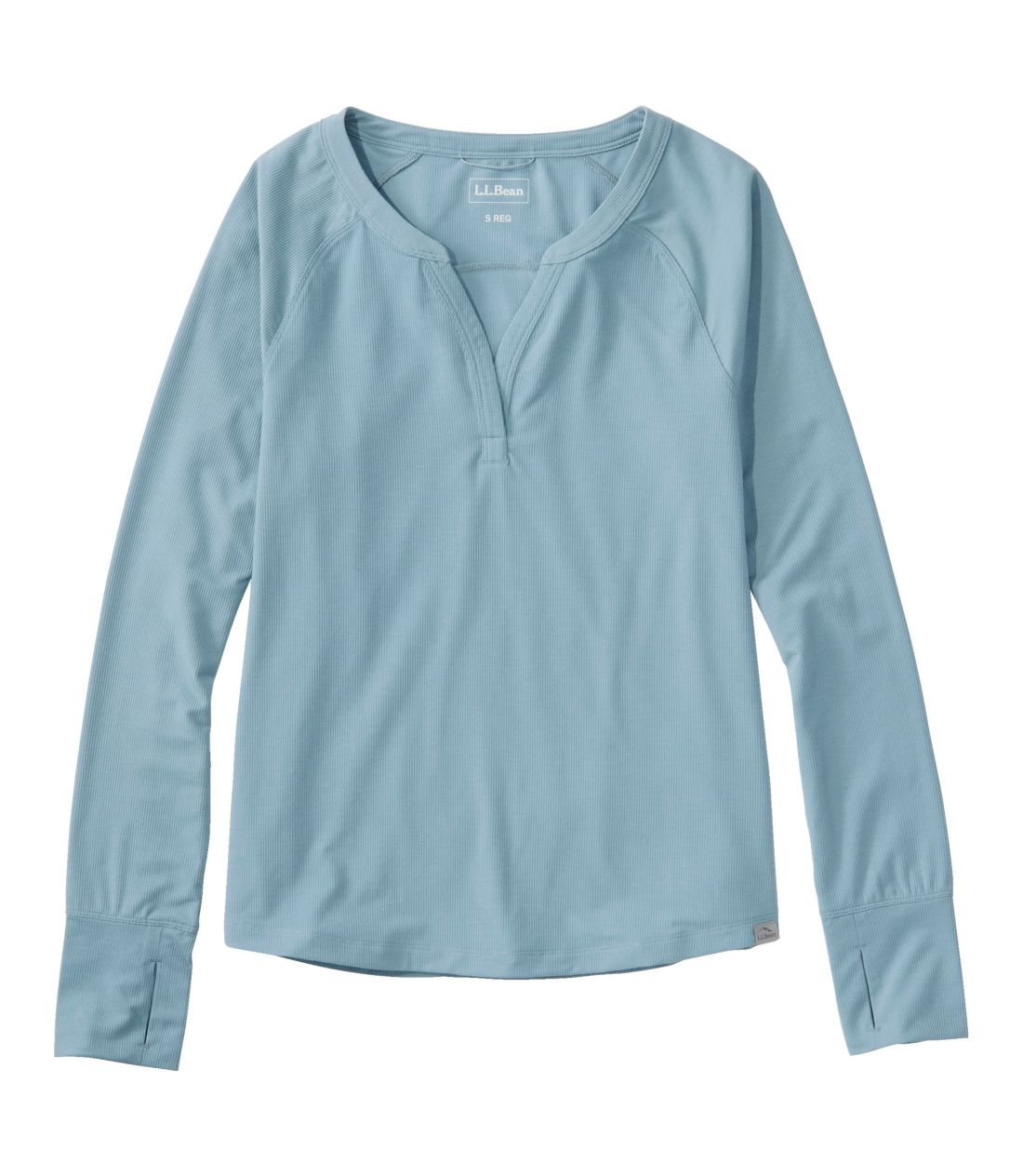 ���u�E�p�t�H�[�}���X�E�e�B�A�����@�X�v���b�g�l�b�N�^Women's Ribbed Performance Tee, Long-Sleeve Splitneck