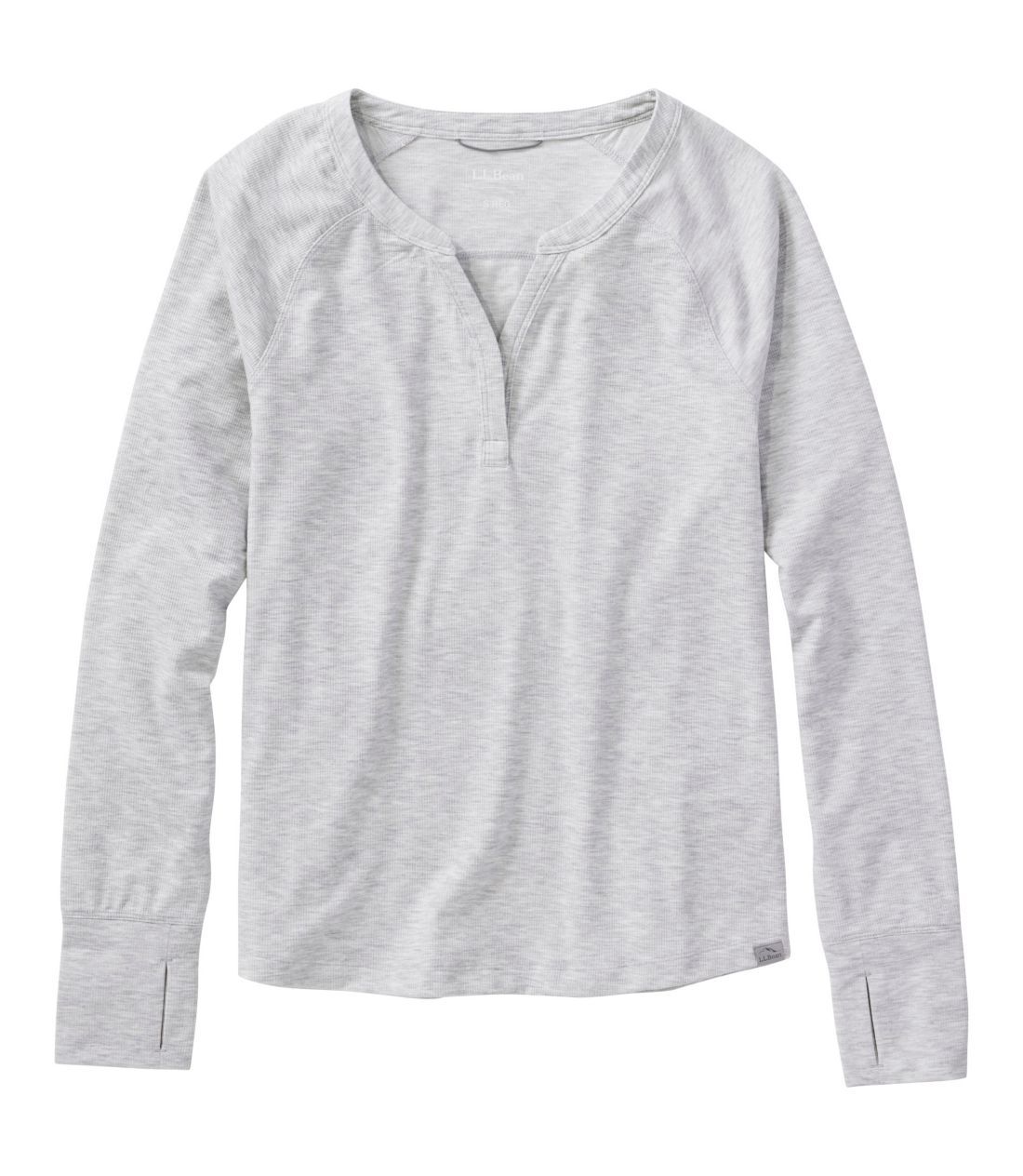 ���u�E�p�t�H�[�}���X�E�e�B�A�����@�X�v���b�g�l�b�N�^Women's Ribbed Performance Tee, Long-Sleeve Splitneck