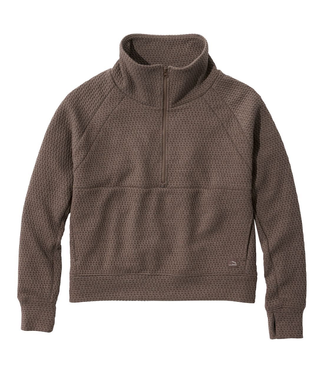 ���b�W�j�b�g�E�n�[�t�W�b�v�E�v���I�[�o�[�A�I�[�o�[�T�C�Y�^Women's Ridgeknit Half-Zip Pullover, Oversized