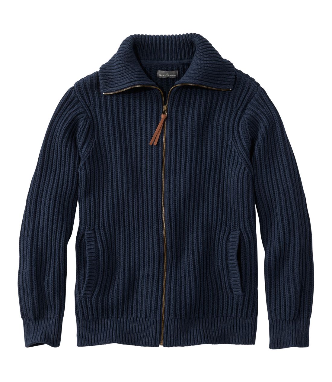 VOl`[EI[KjbNERbgEZ[^[At@llbN@tWbv^Men's Signature Organic Cotton Sweater, Funnel-Neck Full-Zip