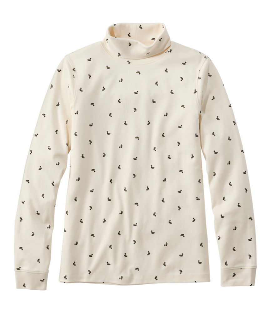 �G���E�G���E�r�[���E�e�B�A�����@�^�[�g���l�b�N�@�I�[���I�[�o�[�E�v�����g�^Women's L.L.Bean Tee, Interlock Turtleneck Long-Sleeve Allover Print