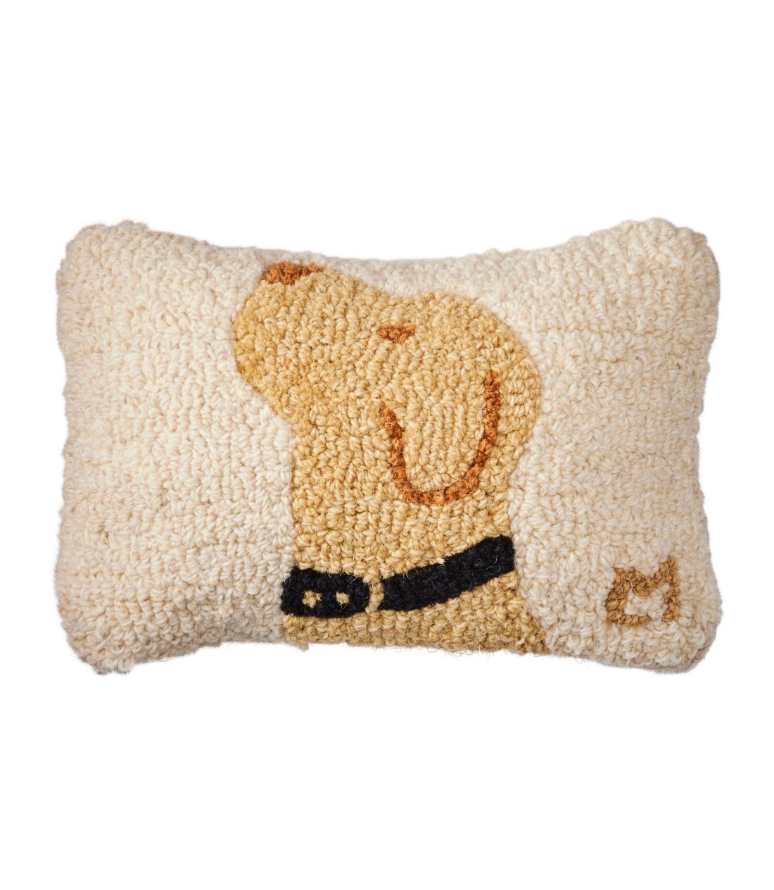 E[EtbNEX[Es[A8g x 12g CG[Euh[^Wool Hooked Throw Pillow, 8g x 12g Yellow Labrador