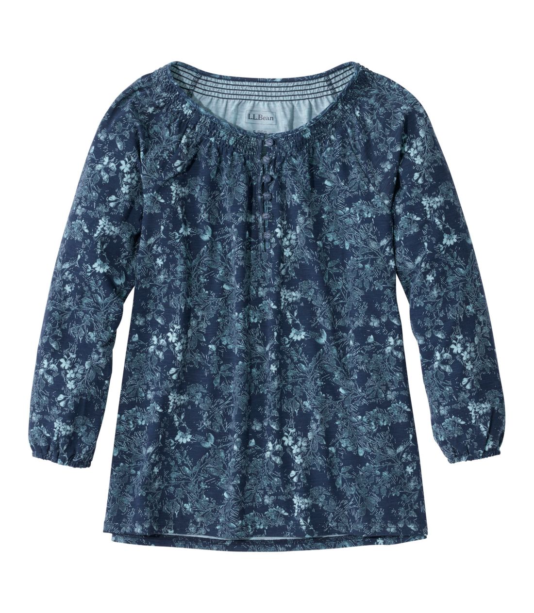 JfEqEeBA7䑳@vg^Women's Camden Hills Tee, Three-Quarter-Sleeve Print