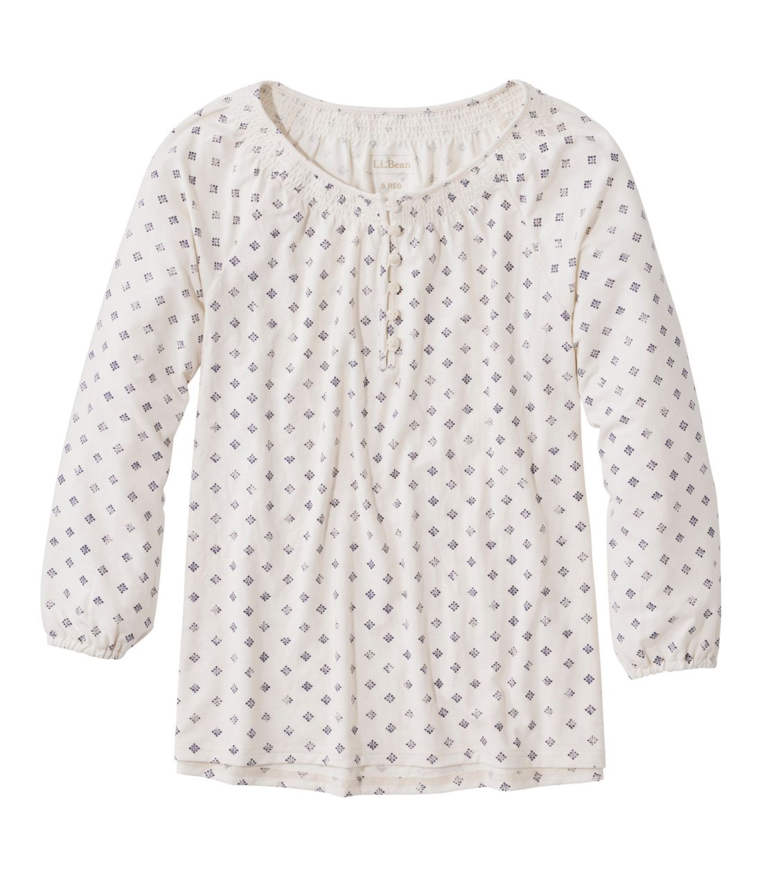 JfEqEeBA7䑳@vg^Women's Camden Hills Tee, Three-Quarter-Sleeve Print