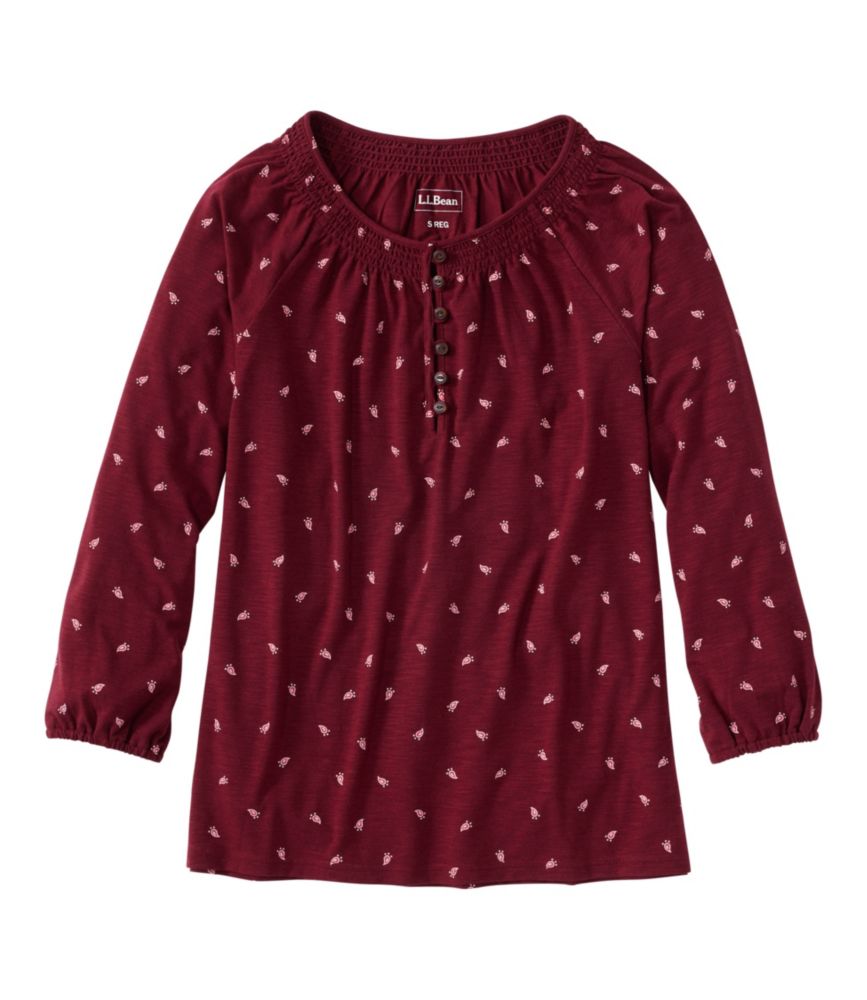 JfEqEeBA7䑳@vg^Women's Camden Hills Tee, Three-Quarter-Sleeve Print