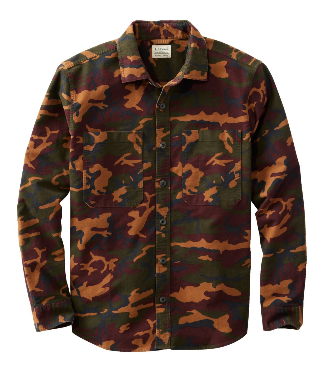 r[YE[XLEVcAXCg[EtBbg@vg^Men's Bean's Moleskin Shirt, Slightly Fitted Untucked Fit Print