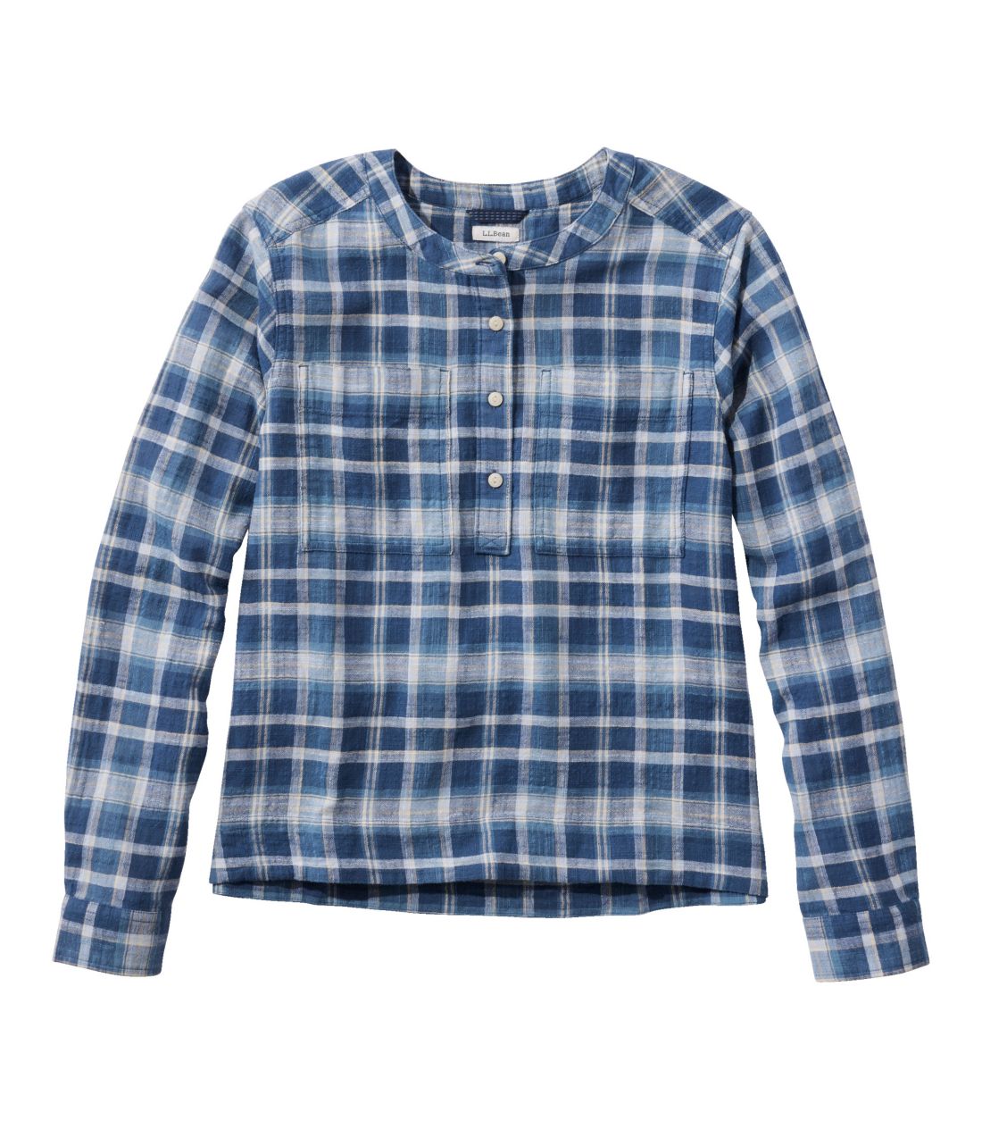 �G���E�G���E�r�[���E�f�C�E�u���[�Y�E�V���c�A�����@�J���[���X�^Women's L.L.Bean Day Breeze Shirt, Long-Sleeve Collarless