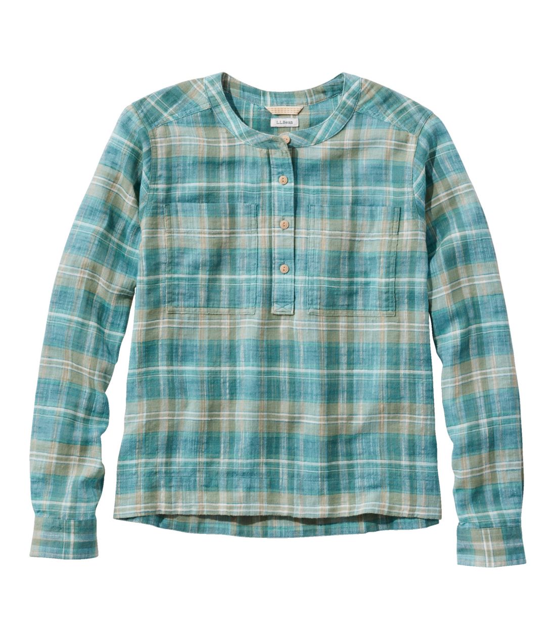 �G���E�G���E�r�[���E�f�C�E�u���[�Y�E�V���c�A�����@�J���[���X�^Women's L.L.Bean Day Breeze Shirt, Long-Sleeve Collarless