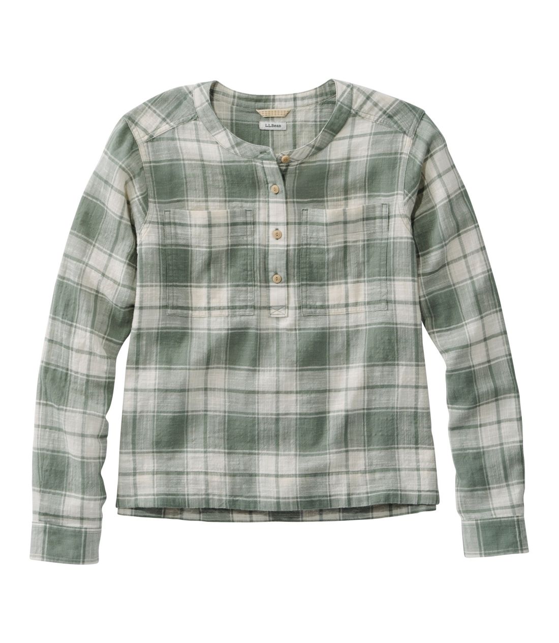 �G���E�G���E�r�[���E�f�C�E�u���[�Y�E�V���c�A�����@�J���[���X�^Women's L.L.Bean Day Breeze Shirt, Long-Sleeve Collarless