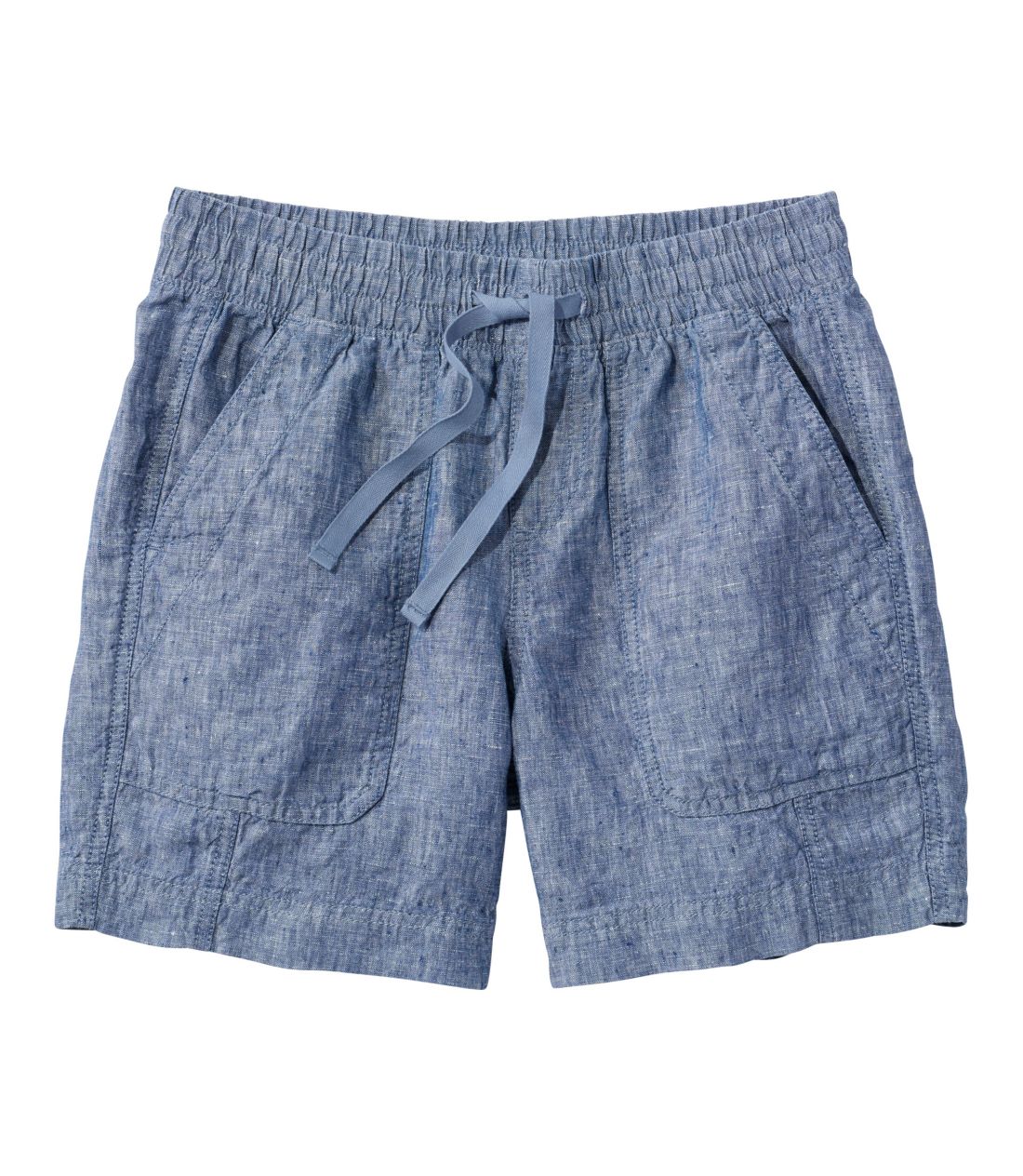 �v���~�A���E�E�H�b�V���u���E���l���E�V���[�c�A�~�b�h���C�Y�@6�C���`�^Women's Premium Washable Linen Shorts, Mid-Rise 6�g
