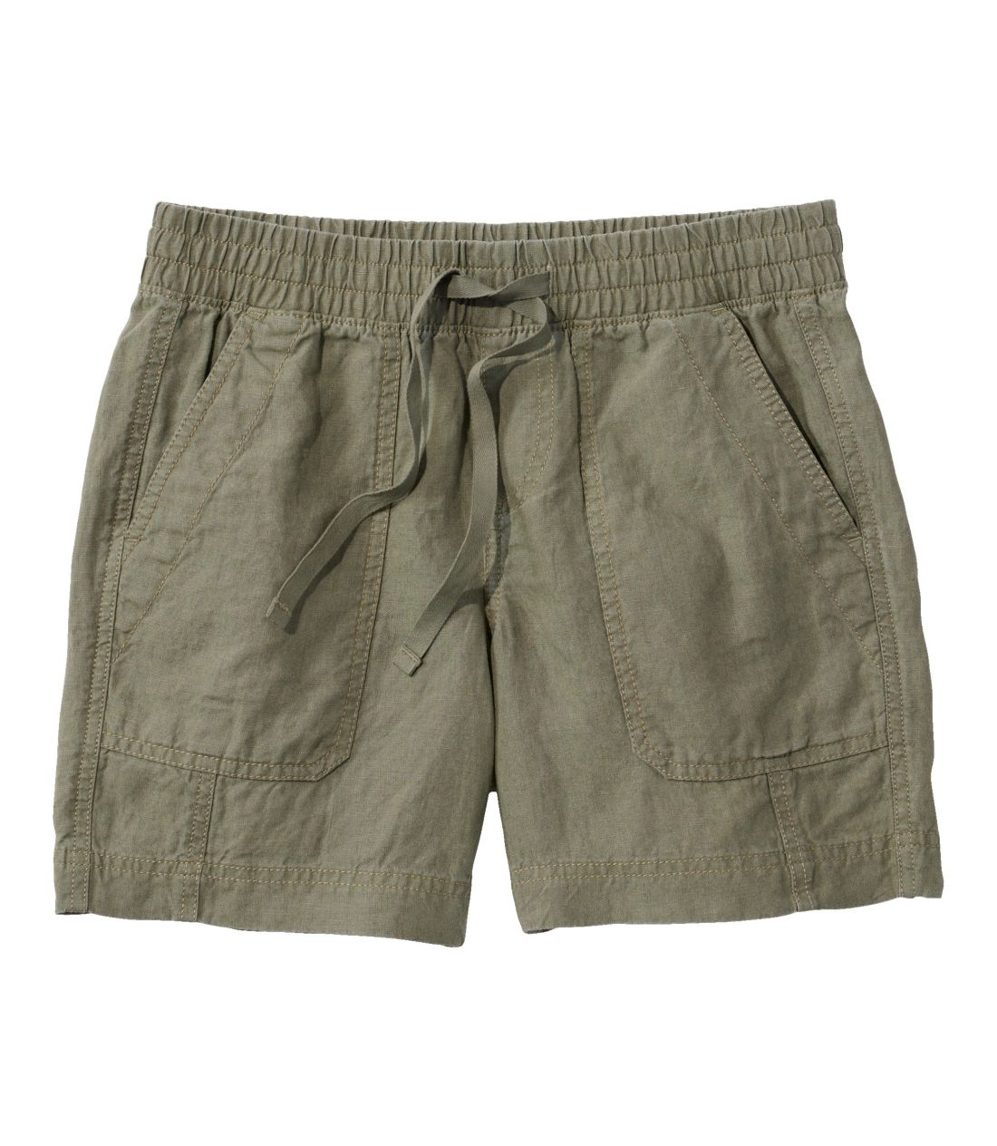 �v���~�A���E�E�H�b�V���u���E���l���E�V���[�c�A�~�b�h���C�Y�@6�C���`�^Women's Premium Washable Linen Shorts, Mid-Rise 6�g