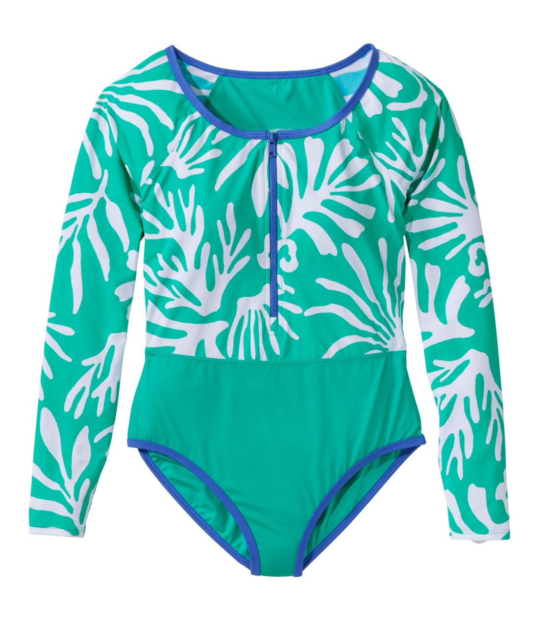 GEGEr[ER[X^EGbZVEXCEGAAOX[uE^NX[c@vg^Women's Coastal Essentials Swimwear, Long-Sleeve Tanksuit Print