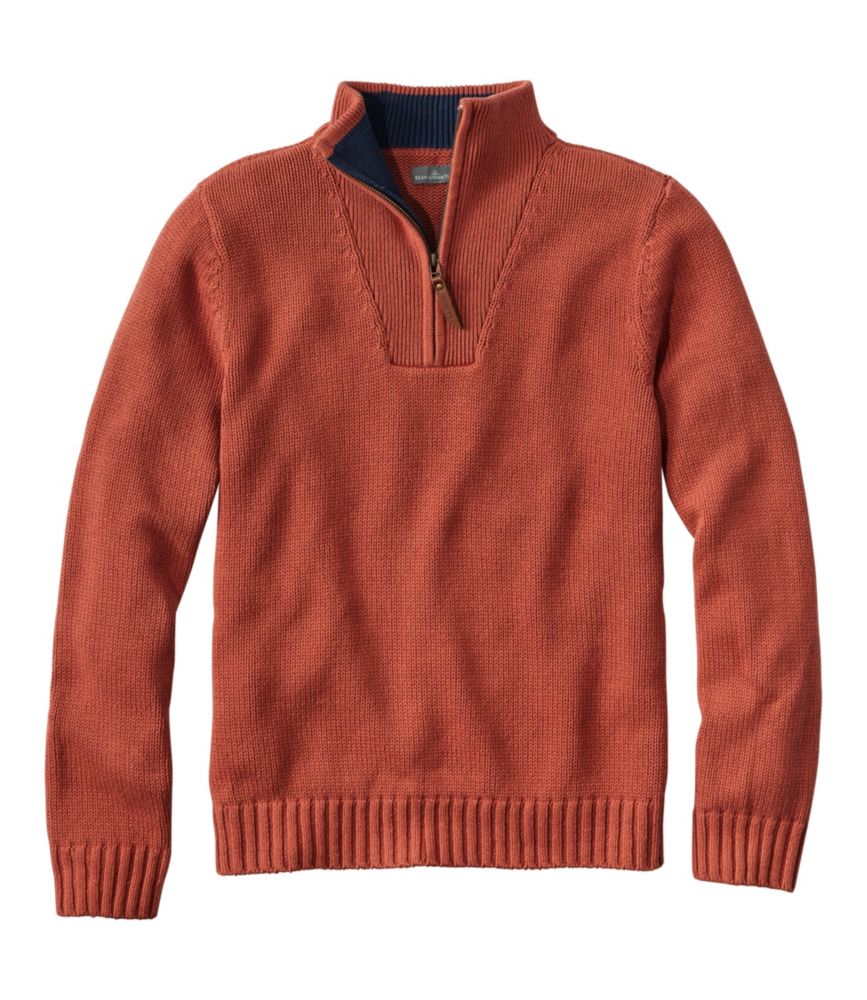 VOl`[EI[KjbNERbgEZ[^[ANH[^[Wbv^Men's Signature Organic Cotton Sweater, Quarter-Zip