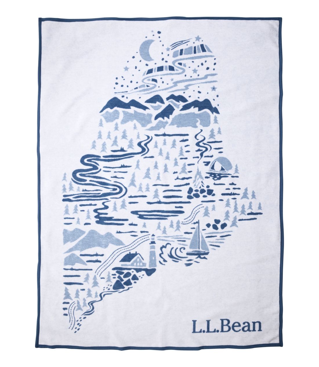 `bs[bvER[W[EX[EuPbgACE}bv^ChappyWrap Cozy Throw Blanket, Maine Map