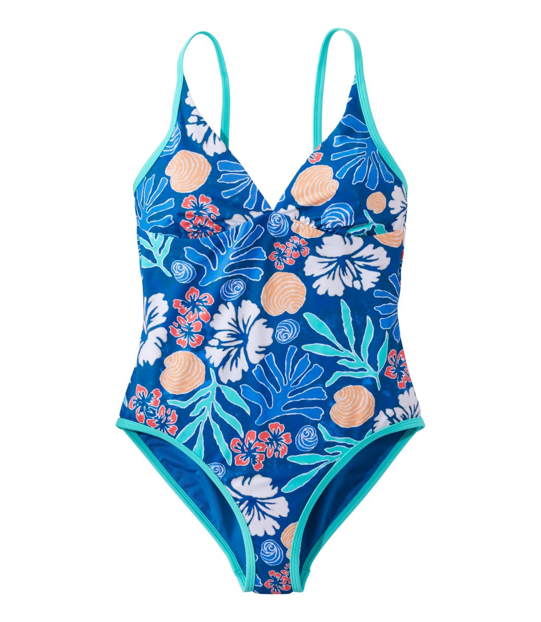 GEGEr[ER[X^EGbZVEXCEGAAVlbNE^NX[c@vg^Women's Coastal Essentials Swimwear, V-Neck Tanksuit Print