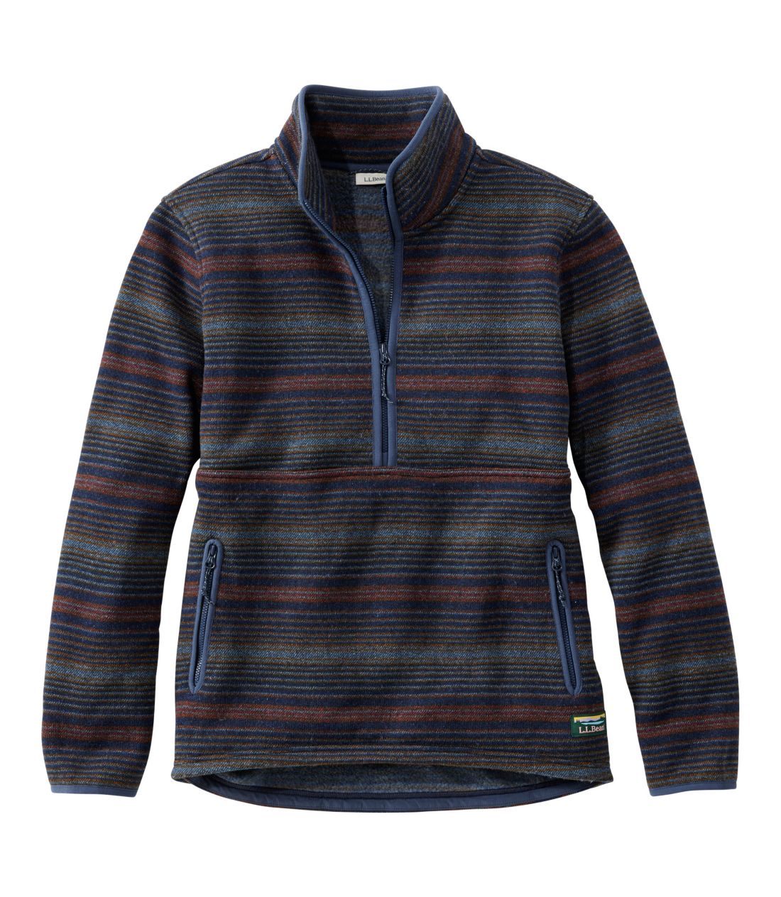 �G���E�G���E�r�[���E�Z�[�^�[�E�t���[�X�E�n�[�t�W�b�v�E�v���I�[�o�[�A�v�����g�^Women's L.L.Bean Sweater Fleece Half-Zip Pullover, Print