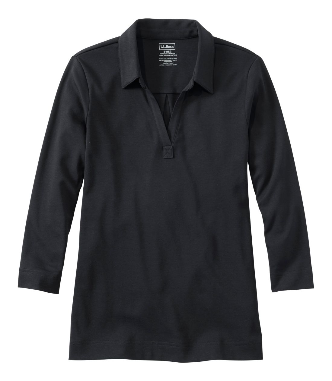 �s�}�E�R�b�g���E�e�B�A7���䑳�@�|���e�B�^Women's Pima Cotton Tee, Three-Quarter-Sleeve Polo Tee