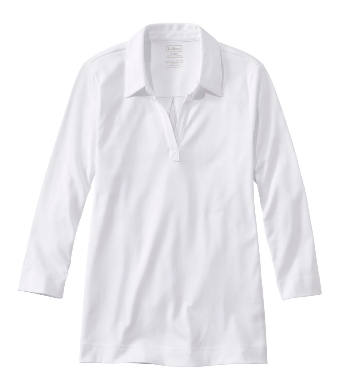 �s�}�E�R�b�g���E�e�B�A7���䑳�@�|���e�B�^Women's Pima Cotton Tee, Three-Quarter-Sleeve Polo Tee