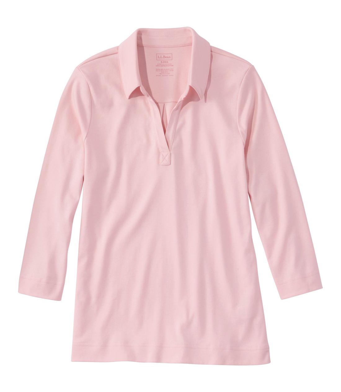 �s�}�E�R�b�g���E�e�B�A7���䑳�@�|���e�B�^Women's Pima Cotton Tee, Three-Quarter-Sleeve Polo Tee
