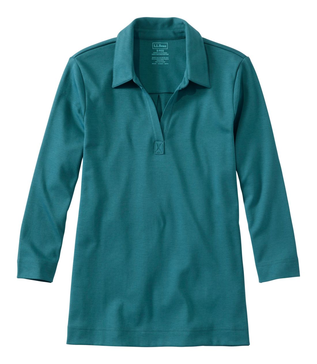 �s�}�E�R�b�g���E�e�B�A7���䑳�@�|���e�B�^Women's Pima Cotton Tee, Three-Quarter-Sleeve Polo Tee