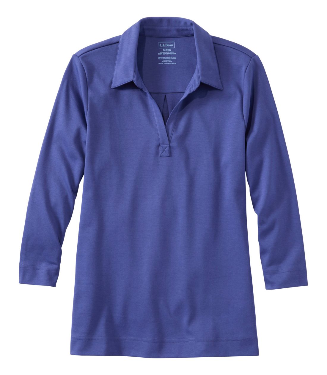 �s�}�E�R�b�g���E�e�B�A7���䑳�@�|���e�B�^Women's Pima Cotton Tee, Three-Quarter-Sleeve Polo Tee
