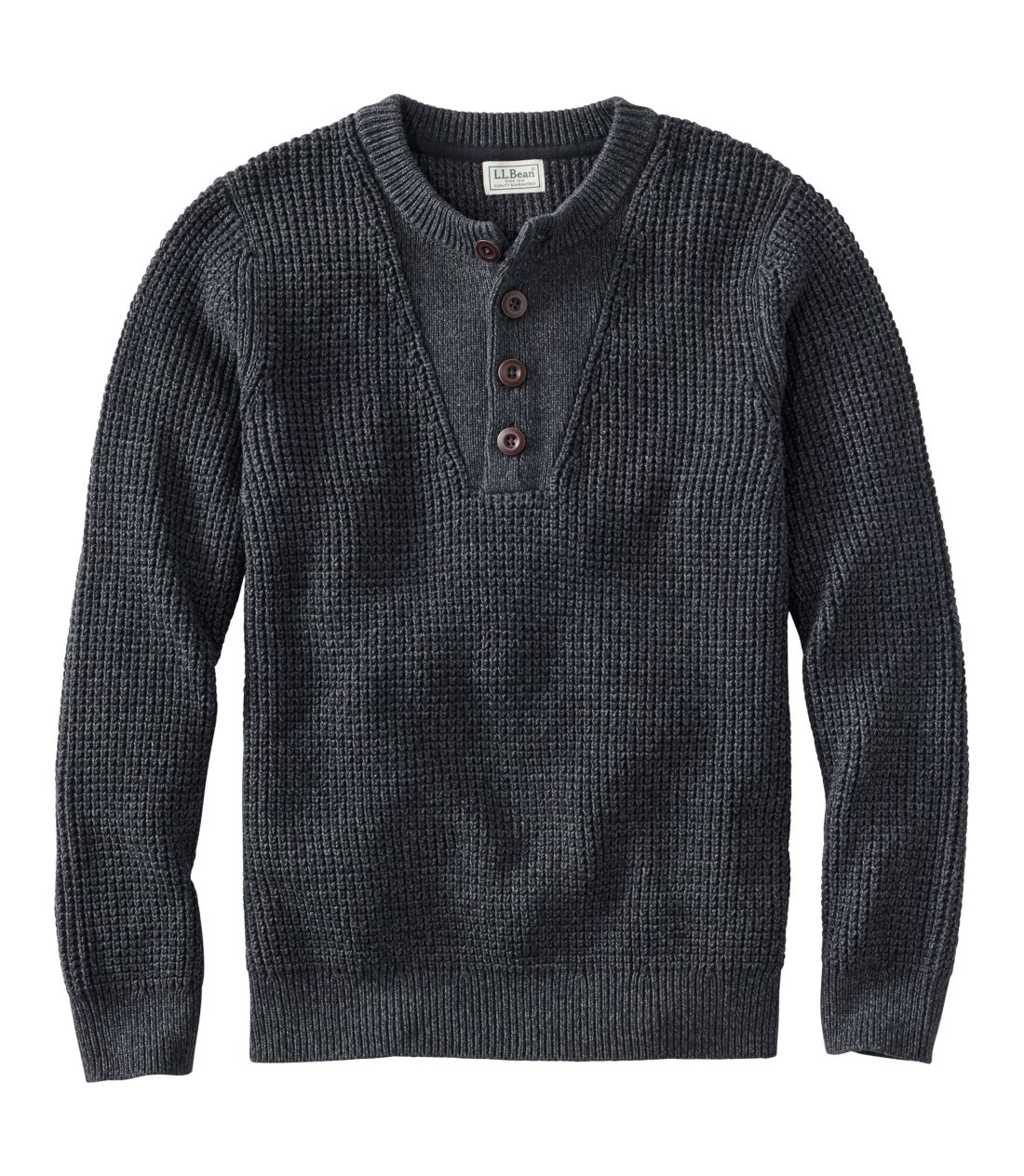 GEGEr[EI[KjbNERbgEbtEZ[^[Aw[^Men's L.L.Bean Organic Cotton Waffle Sweater, Henley